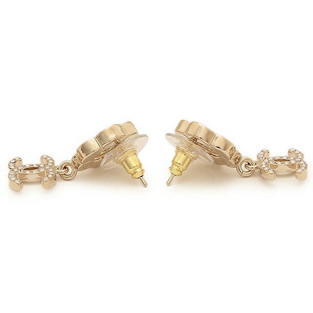 日本直邮Chanel 花形耳环带 CC 和 Coco 标志金色女士CHANEL ABG5 - 图2