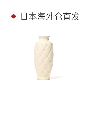 日本直邮Francfranc 陶瓷 绗缝 花卉花瓶 M 象牙白