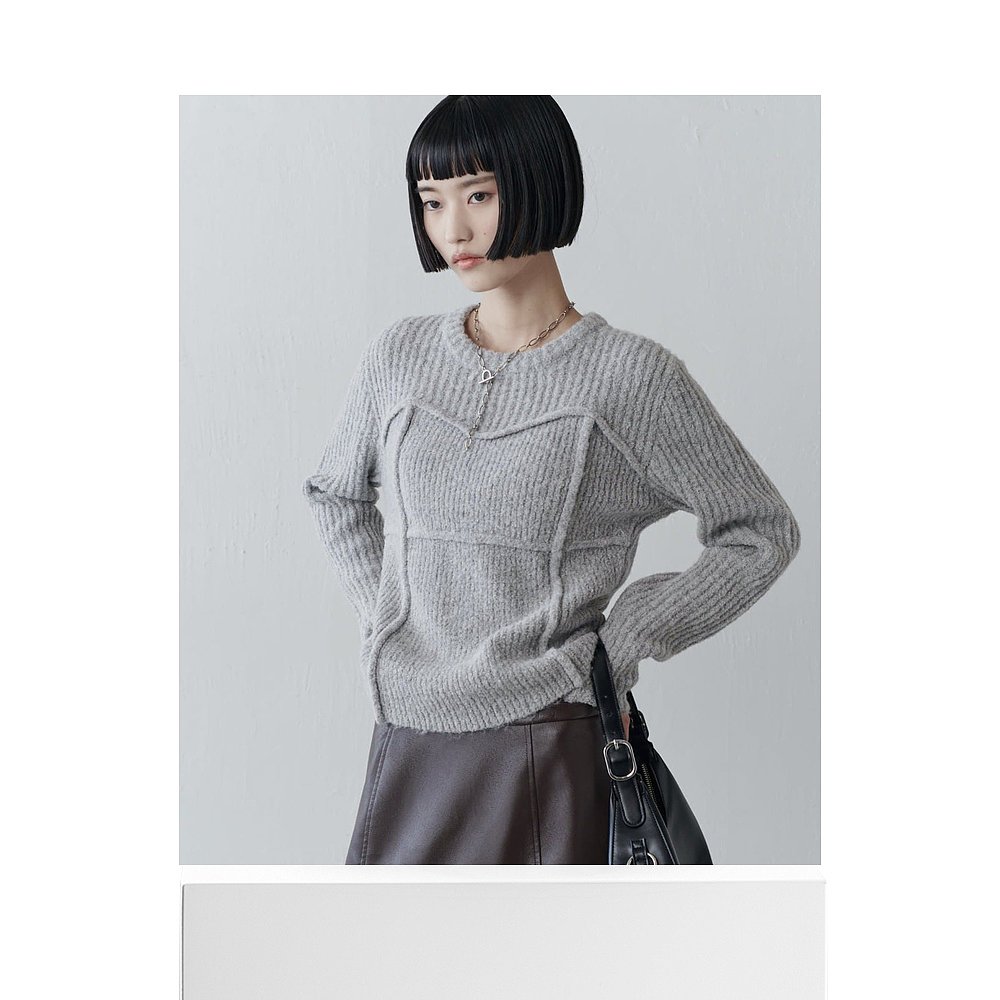 1h可退 日本直邮Lui's 女装 仿阿尔帕卡质感 宽松V领针织开衫 半 - 图3