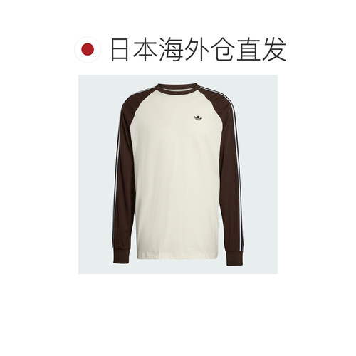 日本直邮adidas BRITCORE 长袖 CALI T恤 OWHITE/AUCO kv4446 - 图1
