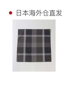 日本直邮Burberry 黑标Crestbridge格纹手帕红色