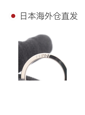 日本直邮中古Fendi芬迪男S级99新key ring钥匙圈不锈钢钥匙扣黑色