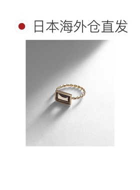 日潮跑腿COCOSHNIK 烟晶浅黄色顶部切割戒指 10