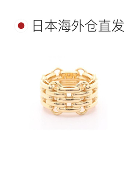 日本直邮中古vintage二奢Chanel香奈儿女A级95新ring戒指镀金金属