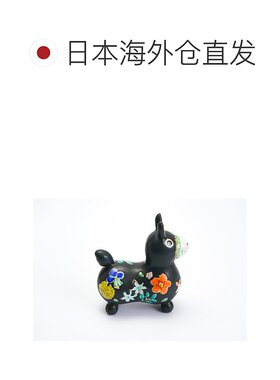 日本直邮九谷烧罗迪黑色花朵图案正田晴美装饰品幸运符罗迪马 (&#
