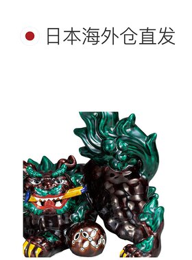 日本直邮九谷烧11号 剑狮像 高知吉祥护身符