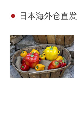 日本直邮Staub珐琅 双把手锅 陶瓷 12cm 橘色 耐热 40500-325