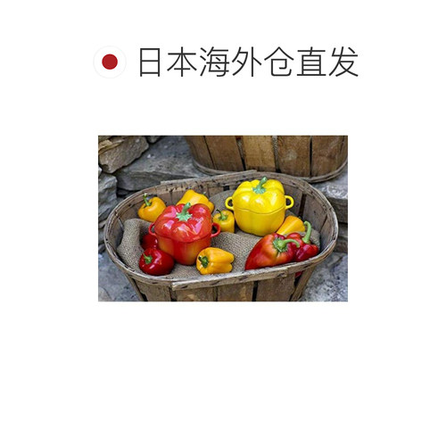 【日本直邮】Staub珐琅 双把手锅 陶瓷 12cm 橘色 耐热 40500-325 - 图1