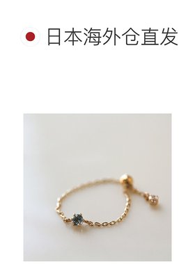 1h可退 日本直邮cui-cui天然蓝托帕石黄金链条戒指755624cuicui