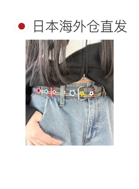 日本直邮WEGO 女装 花朵扣环格纹腰带 WE26AS09SG【付后1h可退】