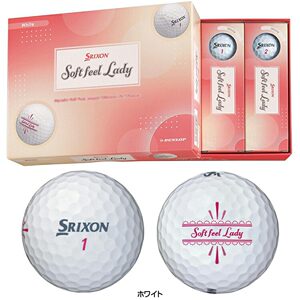 日本直邮DUNLOP SRIXON SOFT FEEL LADY 女士高尔夫球1 打（12 个