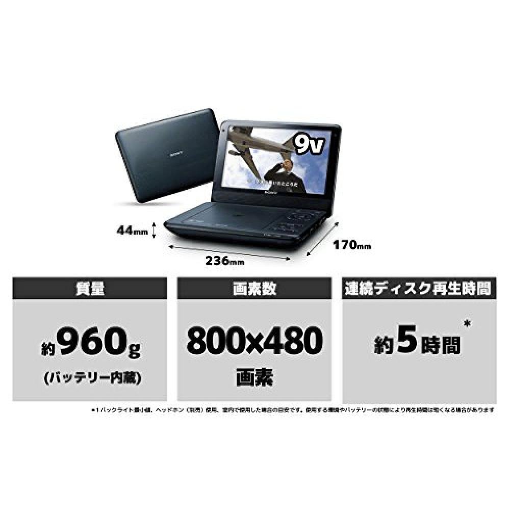 【日本直邮】sony索尼CD播放机9V型便携式DVD播放机黑色方便携带 - 图2