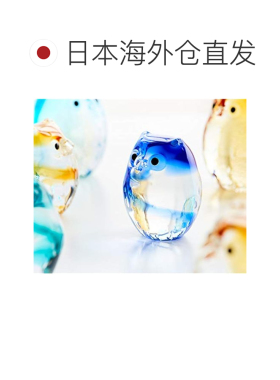【日本直邮】Aderia Tsugaru Biidoro 小雕像 猫头鹰宝宝 蓝色 日