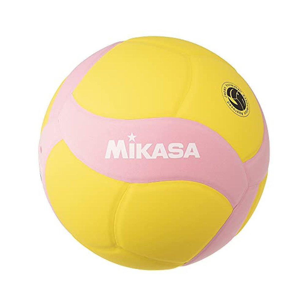 【日本直邮】MIKASA Smile Volley 5号 FIVB认证 VS170W黄色/粉-图0