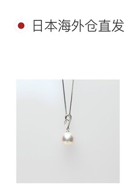 日本直邮UBUDAMA Akoya Pearl吊坠8.8 毫米白金钻石