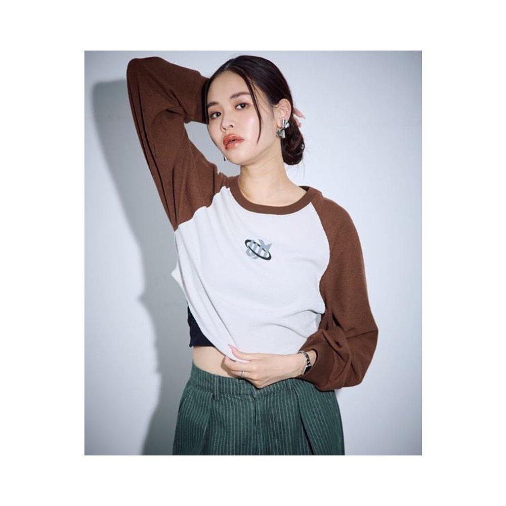 1h可退 日本直邮PAGEBOY 女士时尚圆领长袖T恤 147171 - 图0