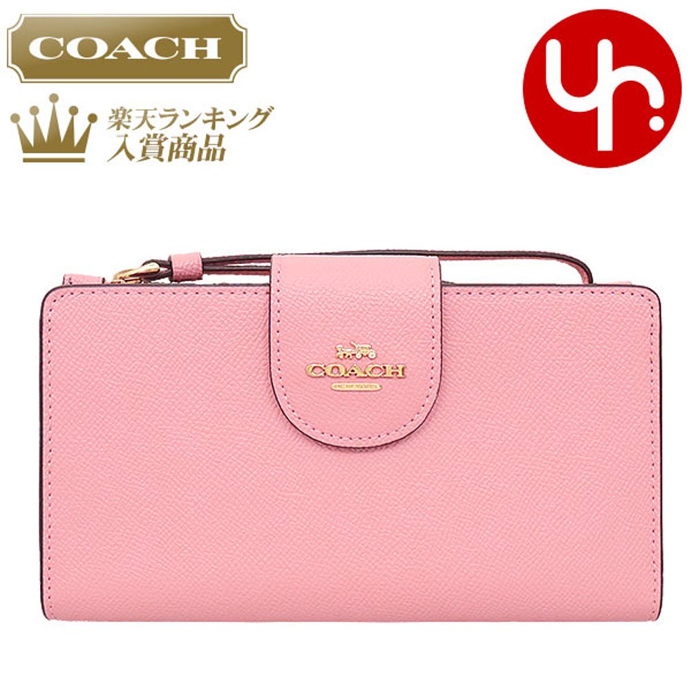 COACH 长钱包 FC2869 C2869 浅腮红特别皮革科技钱包女士蔻驰