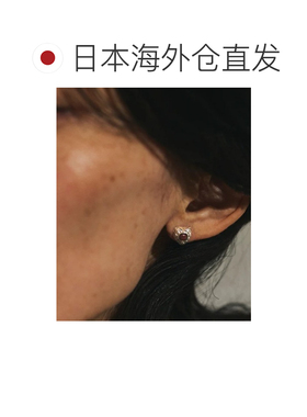 Three Four Time 女士 复古风绗缝迷你爱心耳钉 8【付后1h可退】