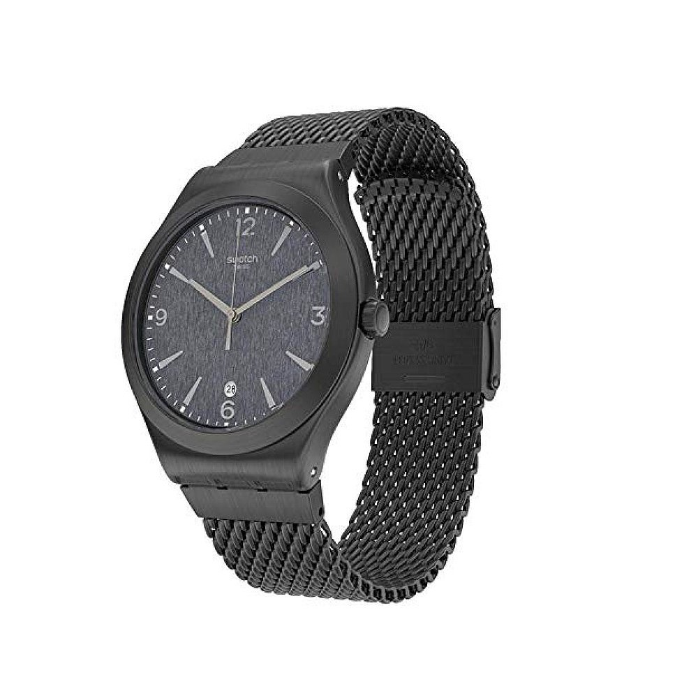 天猫国际日本直购日本直购swatch斯沃琪男士黑色圆表盘休闲手表 YWM403M简约大气0