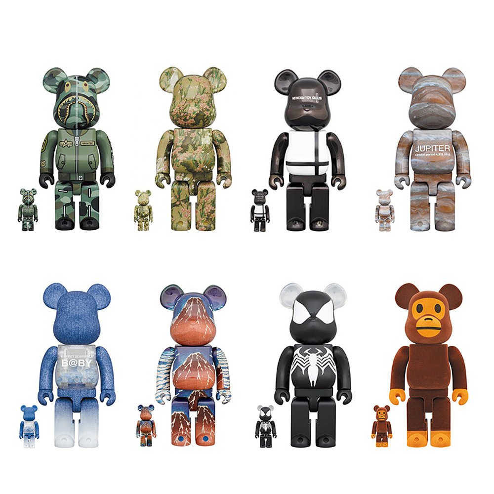 日本直邮 Bearbrick 积木熊100％ + 400％玄关电视柜装饰摆件潮玩 - 图1