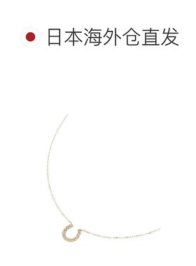 日潮跑腿COCOSHNIK K18黄金U型镶钻时尚洋气高级感项链吊坠