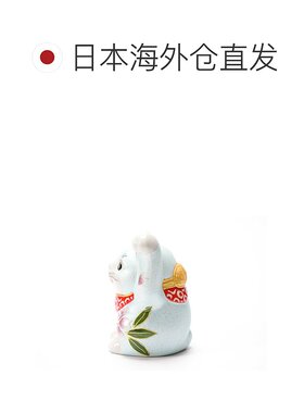 日本直邮九谷烧礼品包装 2.5号 招财猫 花森（左手） 装饰物护身