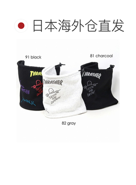 日本直邮THRASHER 男士脖套 卫衣面料 附贴纸 颈套 围巾 防寒用品