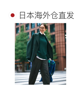 日本直邮23区 纯羊绒格纹围巾 灰色系