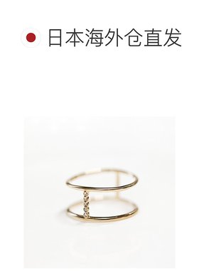 1h可退 日本直邮cui-cui 女士钻石戒指 K10YG 世界小设计 755321