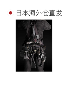 日本直邮Fujiya 钳子和电钻支架，黑金配色，轻质PU皮革系列