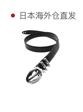 日本直邮ARULE 男女同款 银色金属扣皮革风腰带 A【付后1h可退】