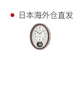 日本直邮SEIKO精工电波挂钟复古轻奢客厅静音壁挂时钟AM259B
