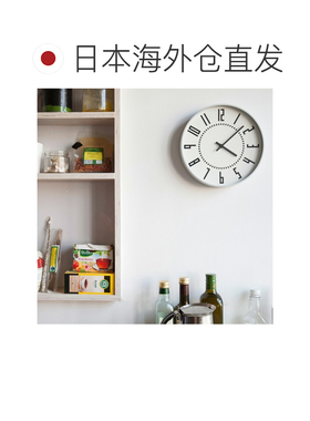 日本直邮高田 Lemnos Eki 时钟挂钟无秒针 EKI 时钟黑色白色灰色