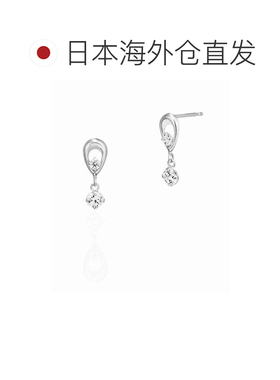 日本直邮4℃ K10白金耳环 白金耳钉