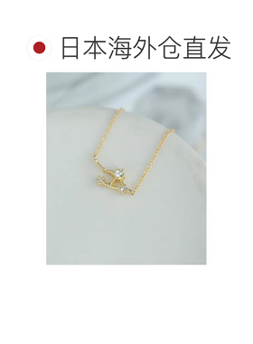 日本直邮ANE MONE ANEMONE 女士星座项链 清晰水晶珠宝 合金厚镀
