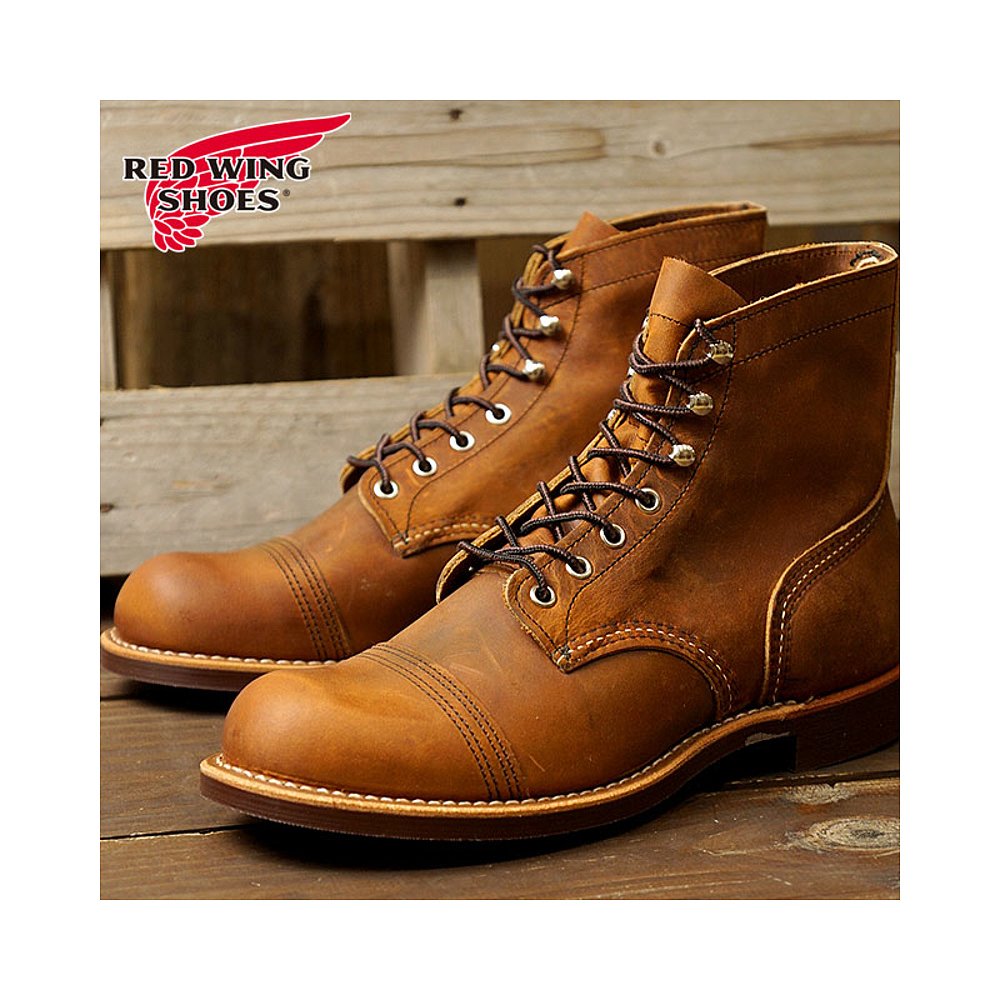 日本直邮REDWING 翼工作靴 D 宽度 IRON RANGE 铁范围靴子铜 ROUG - 图0