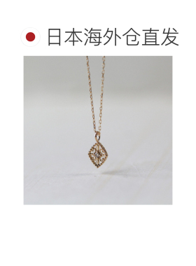日本直邮cui-cui K10YG 黄金钻石项链 小巧精致 可叠戴 40cm 7830