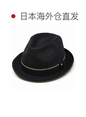 日本直邮DAKS Newresco 男士中折礼帽 千鸟格纹 聚酯纤维 深灰色