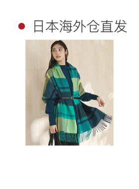 23区 23区 羊绒格纹围巾披肩