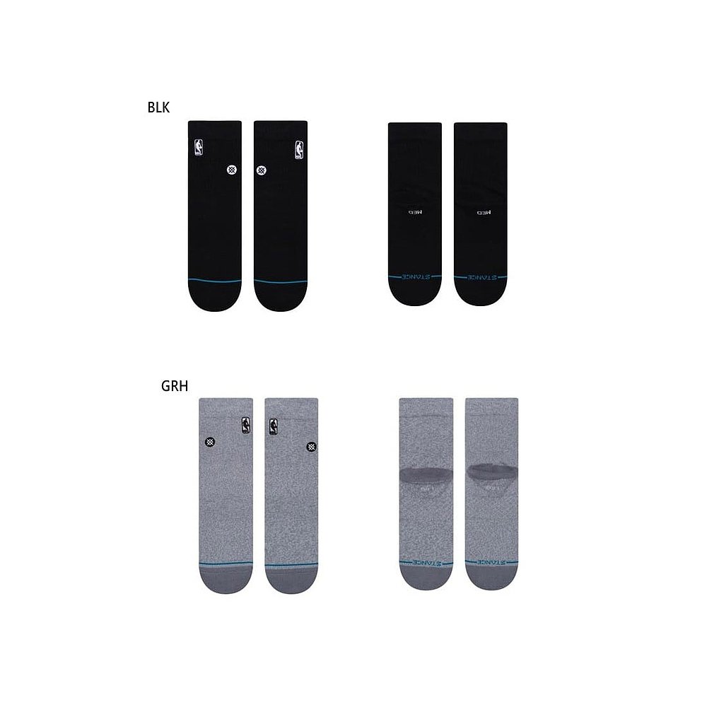 日本直邮 Stance 男式 LOGOMAN ST QTR 袜子篮球耐用 NBA白色灰色 - 图0