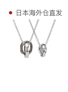 日本直邮LION HEART 925银波浪双环吊坠 情侣项链1NE374