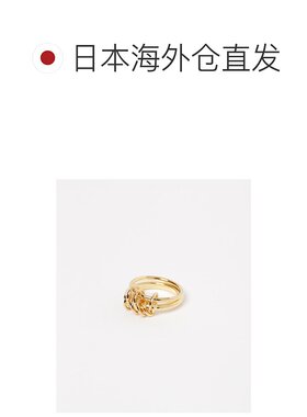 日本直邮Lapuis 女士双环连结设计戒指 UW44235220103