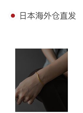 1h可退 日本直邮SMELLY so’ 女士 925银金镀层 弯曲金属条纹手链