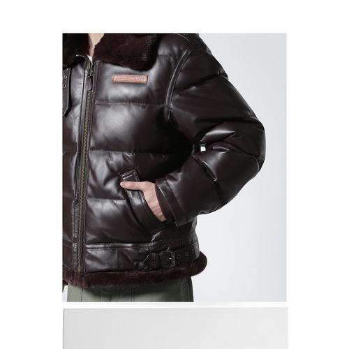 1h可退 日本直邮官方授权 AVIREX 皮质羽绒飞行员夹克飞行夹克 - 图3