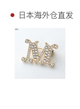 日本直邮Max Mara 胸针 FACELLA 别针徽章 006黑色枪灰色