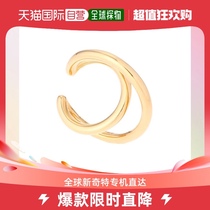 Day Tide Running Leg COCOSHNIK Silver Gilded Oval cross ear bone clip No. 00