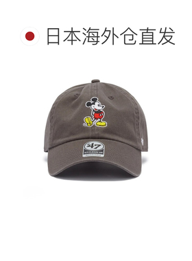 日本直邮47 Disney CLEANUP 米奇 米妮 Logo棒球帽 炭灰色 均码