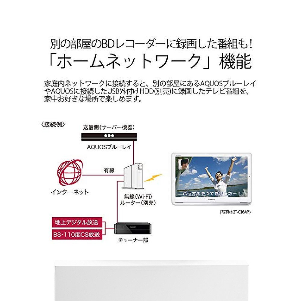 天猫国际日本直购日本直邮SHARP 便携式液晶电视 高清 防水 无线 AQUOS 黑色 12V型3