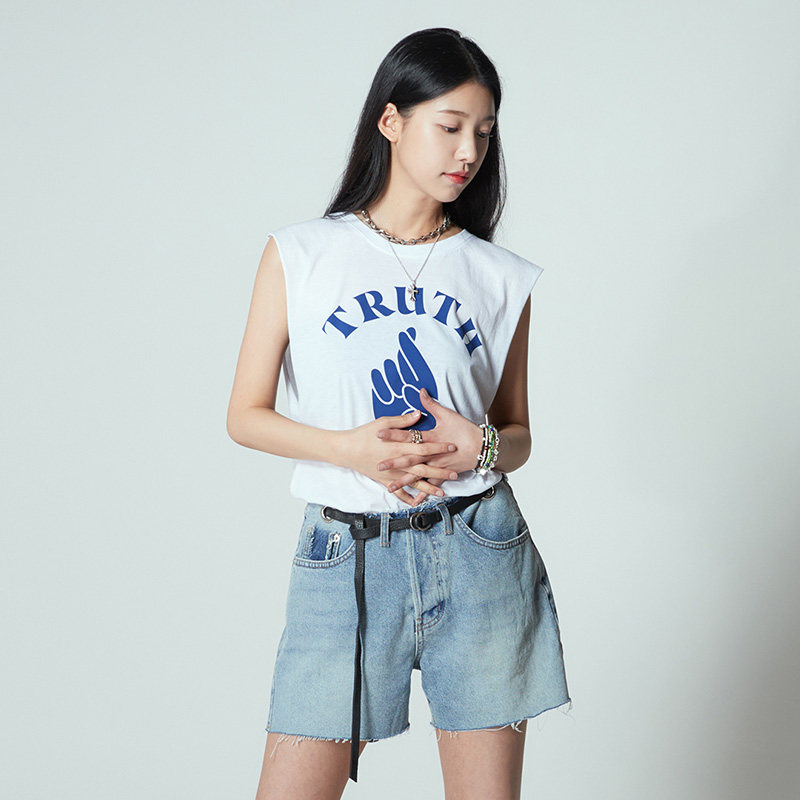 spelledittruth印花2020韩国夏季宽 SPELLEDIT海外背心吊带