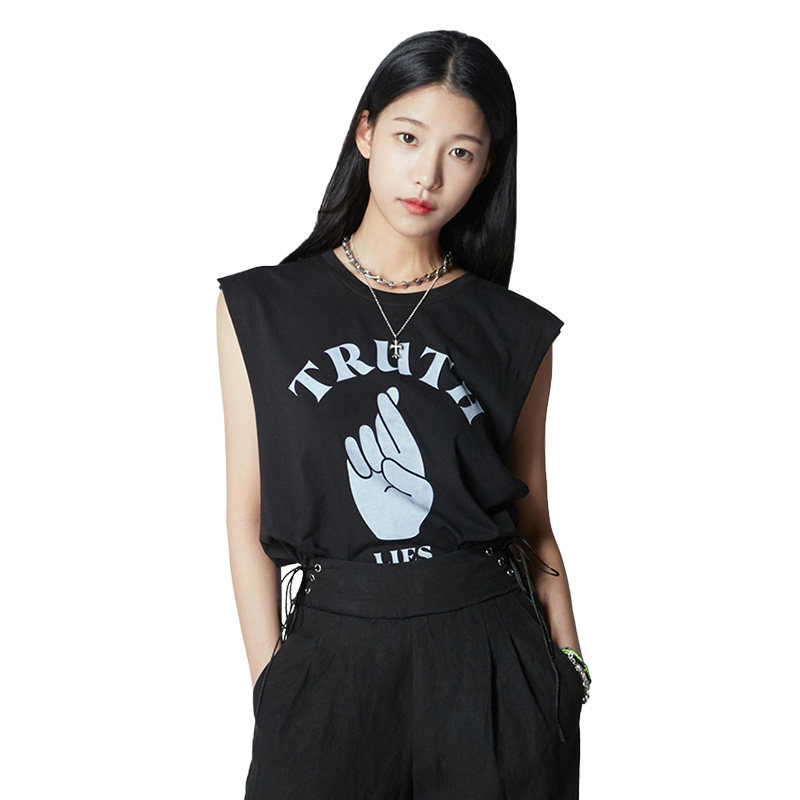spelledittruth印花2020韩国夏季宽 SPELLEDIT海外背心吊带